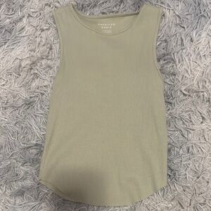 American Eagle Outfitters Women's Green Tank Top